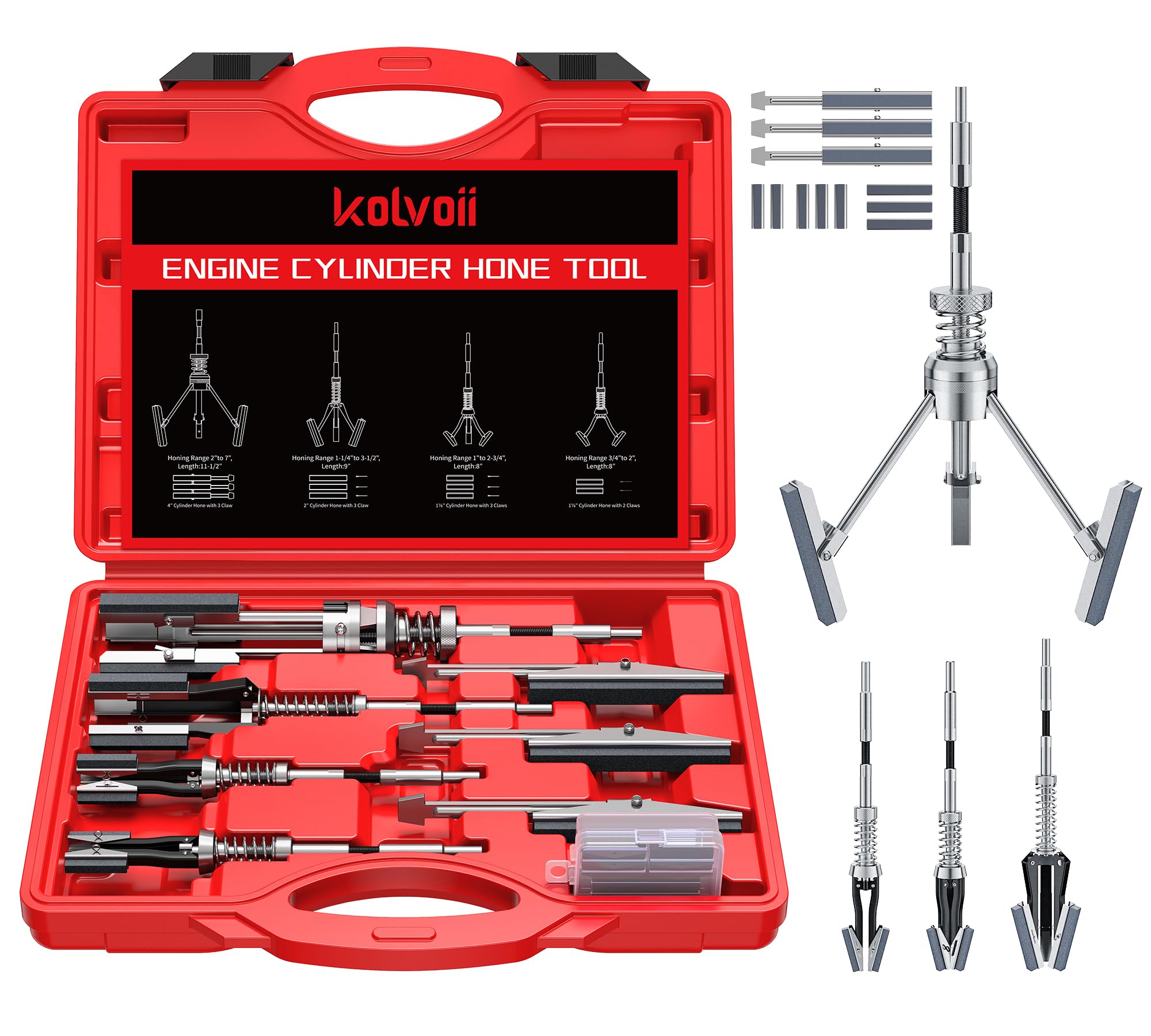 Kolvoii Engine Cylinder Hone Tool Set, 1-1/8